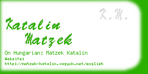 katalin matzek business card